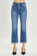 Load image into Gallery viewer, Button Fly Cropped Bootcut Jeans by RISEN