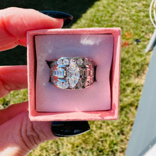 Load image into Gallery viewer, Victoria Marquise Cut Stacked Ring-Silver