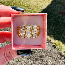 Load image into Gallery viewer, Victoria Marquise Cut Stacked Ring-Gold