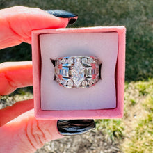 Load image into Gallery viewer, Victoria Marquise Cut Stacked Ring-Silver