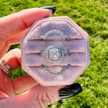 Load image into Gallery viewer, Alessia 3 Piece Grand Halo Ring Set