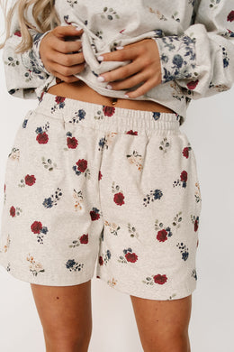 Ampersand University Shorts in Red, White & Bloom