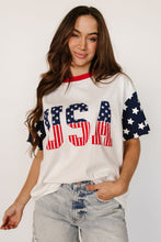 Load image into Gallery viewer, Ampersand Boyfriend Tee in All American Girl