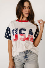 Load image into Gallery viewer, Ampersand Boyfriend Tee in All American Girl