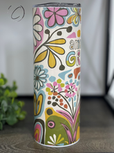Load image into Gallery viewer, Abstract Floral Amazing Grace 20oz Skinny Tumbler