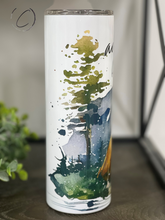 Load image into Gallery viewer, Adventure Awaits Camping 20oz Skinny Tumbler