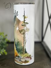 Load image into Gallery viewer, Adventure Awaits Camping 20oz Skinny Tumbler