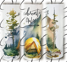 Load image into Gallery viewer, Adventure Awaits Camping 20oz Skinny Tumbler
