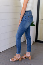 Load image into Gallery viewer, Amy High Rise Control Top Side Slit Skinny Judy Blue Jeans