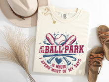 Load image into Gallery viewer, At The Ballpark Most Of My Days Graphic Tee