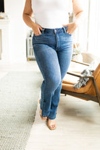 Load image into Gallery viewer, High Rise Tummy Control Top Judy Blue Slit Hem Bootcut