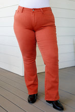 Load image into Gallery viewer, Mid Rise Slim Bootcut Judy Blue Jeans in Terracotta