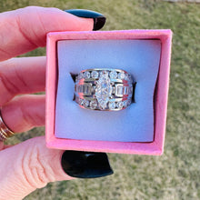 Load image into Gallery viewer, Victoria Marquise Cut Stacked Ring-Silver