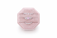 Load image into Gallery viewer, Blush Bloom Dainty 3 Piece Ring Stack- Silver
