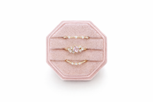 Load image into Gallery viewer, Blush Bloom Dainty 3 Piece Ring Stack- Gold
