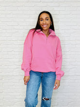 Load image into Gallery viewer, Bonbon Delight Half Zip Pullover in Pink