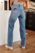 Load image into Gallery viewer, High Rise Control Top Distressed Judy Blue Straight Jeans