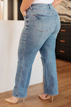 Load image into Gallery viewer, High Rise Control Top Distressed Judy Blue Straight Jeans