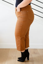 Load image into Gallery viewer, High Rise Control Top Wide Leg Crop Judy Blue Jeans in Camel