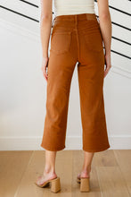 Load image into Gallery viewer, High Rise Control Top Wide Leg Crop Judy Blue Jeans in Camel