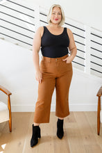 Load image into Gallery viewer, High Rise Control Top Wide Leg Crop Judy Blue Jeans in Camel