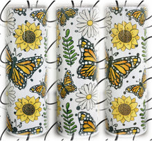 Load image into Gallery viewer, Butterflies &amp; Wild Flowers 20oz Skinny Tumbler
