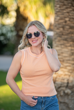 Load image into Gallery viewer, Morgan Micro Striped Tank - Orange