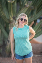 Load image into Gallery viewer, Morgan Micro Striped Tank - Jade