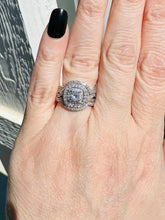 Load image into Gallery viewer, Alessia 3 Piece Grand Halo Ring Set