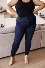 Load image into Gallery viewer, High Waist Hand Sanded Resin Judy Blue Skinny Jeans
