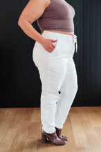 Load image into Gallery viewer, High Rise Contrast Thread Judy Blue Jogger in Ecru