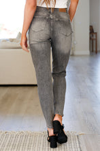 Load image into Gallery viewer, Charlotte High Rise Stone Wash Slim Judy Blue Jeans in Gray