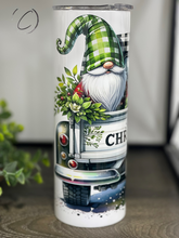 Load image into Gallery viewer, Christmas Gnome Truck 20oz Skinny Tumbler