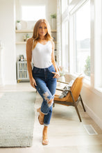 Load image into Gallery viewer, High Rise Button Fly Distressed Boyfriend Judy Blue Jeans