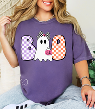 Load image into Gallery viewer, Checkered Ghost Boo Graphic Tee