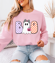 Load image into Gallery viewer, Checkered Ghost Boo Sweatshirt