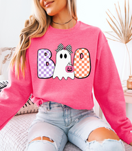 Load image into Gallery viewer, Checkered Ghost Boo Sweatshirt