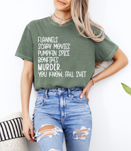 Load image into Gallery viewer, Flannels Scary Movies Graphic Tee