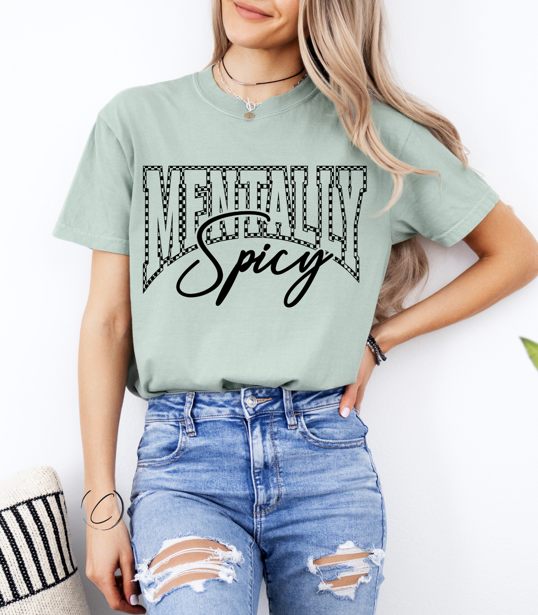 Mentally Spicy Check Graphic Tee