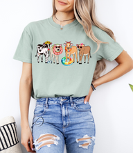 Load image into Gallery viewer, Pool Party Summer Cows Graphic Tee