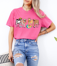 Load image into Gallery viewer, Pool Party Summer Cows Graphic Tee