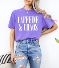 Load image into Gallery viewer, Caffeine &amp; Chaos Graphic Tee