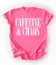 Load image into Gallery viewer, Caffeine &amp; Chaos Graphic Tee