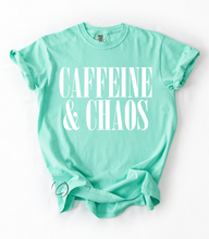 Load image into Gallery viewer, Caffeine &amp; Chaos Graphic Tee