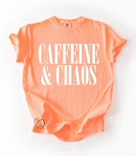 Load image into Gallery viewer, Caffeine &amp; Chaos Graphic Tee