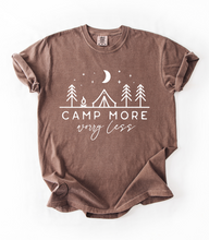 Load image into Gallery viewer, Camp More Worry Less Graphic Tee