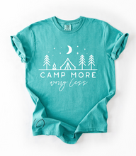 Load image into Gallery viewer, Camp More Worry Less Graphic Tee