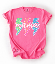 Load image into Gallery viewer, Lightening Check MAMA Graphic Tee
