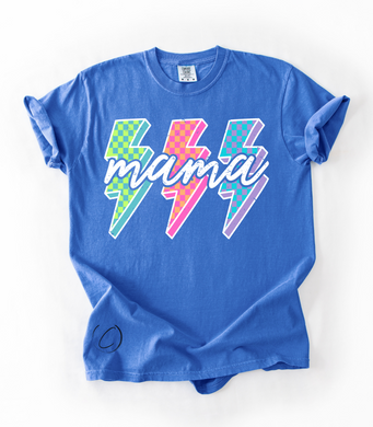 Lightening Check MAMA Graphic Tee