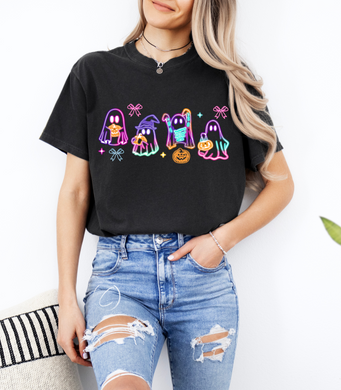 Neon Trick-or-Treat Ghost Graphic Tee